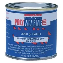 POLY MARINE Boats 2-Part Hypalon Inflatable Boat Adhesive, 250mL & Bottle Of Hardener