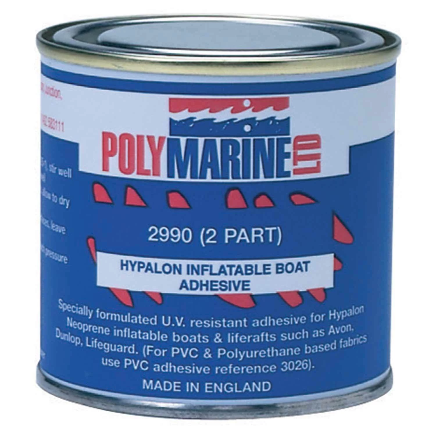 POLY MARINE Boats 2-Part Hypalon Inflatable Boat Adhesive, 250mL & Bottle Of Hardener 1 POLY MARINE Boats 2-Part Hypalon Inflatable Boat Adhesive, 250mL & Bottle Of Hardener